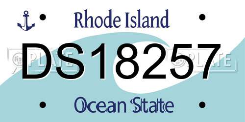 DS18257 Rhode Island License Plate