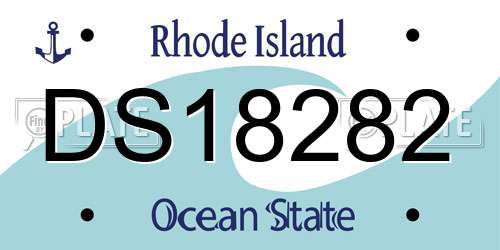 DS18282 Rhode Island License Plate