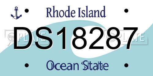 DS18287 Rhode Island License Plate