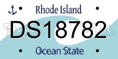 DS18782 Rhode Island License Plate