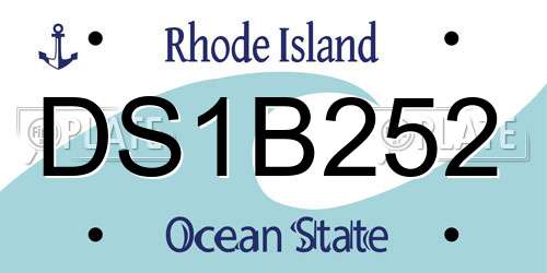DS1B252 Rhode Island License Plate