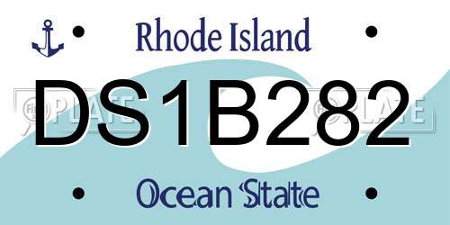 DS1B282 Rhode Island License Plate