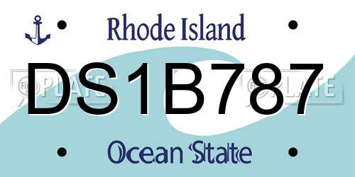 DS1B787 Rhode Island License Plate