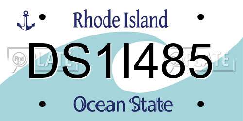 DS1I485 Rhode Island License Plate