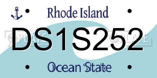 DS1S252 Rhode Island License Plate