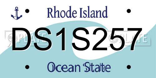 DS1S257 Rhode Island License Plate