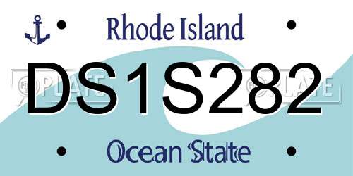 DS1S282 Rhode Island License Plate