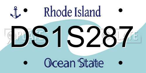 DS1S287 Rhode Island License Plate