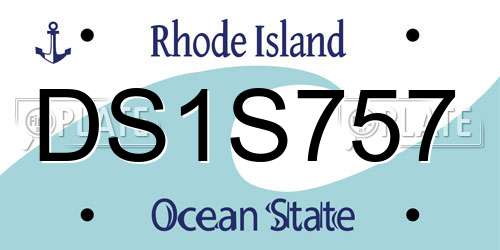 DS1S757 Rhode Island License Plate