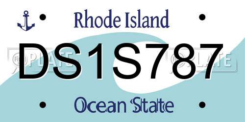 DS1S787 Rhode Island License Plate