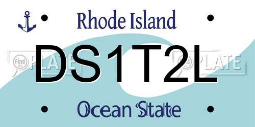 DS1T2L Rhode Island License Plate
