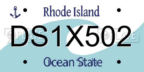 DS1X502 Rhode Island License Plate