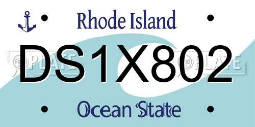 DS1X802 Rhode Island License Plate