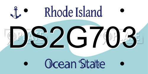 DS2G703 Rhode Island License Plate