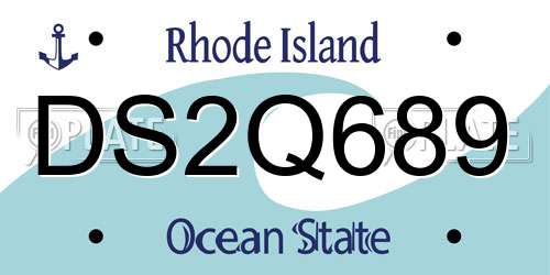 DS2Q689 Rhode Island License Plate