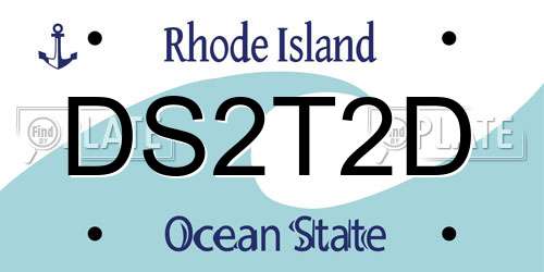 DS2T2D Rhode Island License Plate