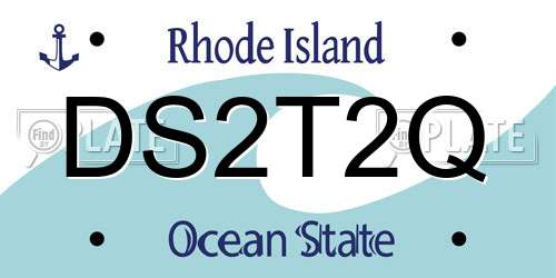 DS2T2Q Rhode Island License Plate