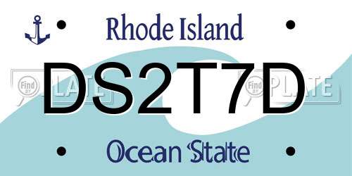 DS2T7D Rhode Island License Plate