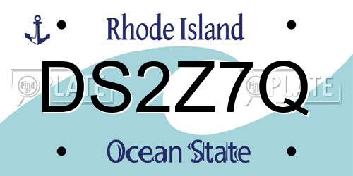 DS2Z7Q Rhode Island License Plate