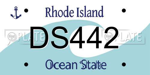 DS442 Rhode Island License Plate