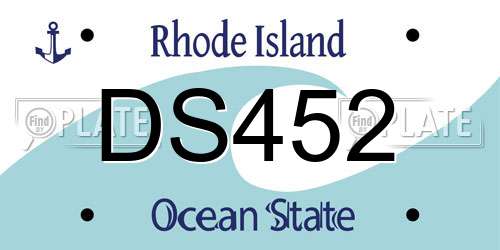 DS452 Rhode Island License Plate