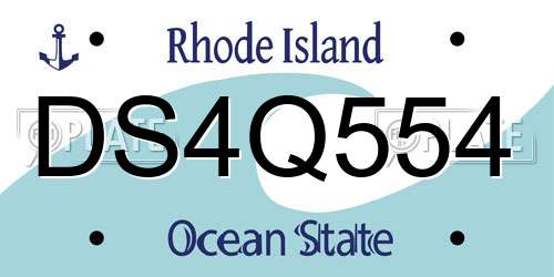 DS4Q554 Rhode Island License Plate