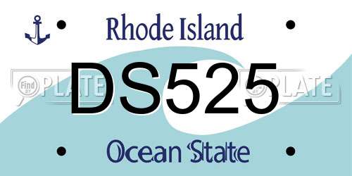 DS525 Rhode Island License Plate