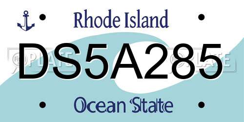 DS5A285 Rhode Island License Plate