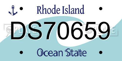 DS70659 Rhode Island License Plate