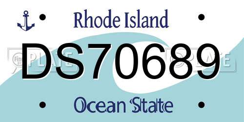 DS70689 Rhode Island License Plate
