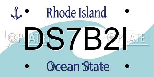 DS7B2I Rhode Island License Plate
