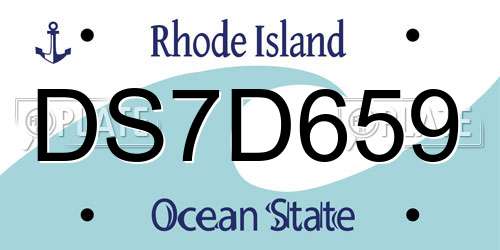 DS7D659 Rhode Island License Plate