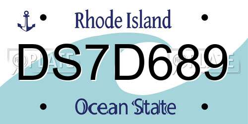 DS7D689 Rhode Island License Plate