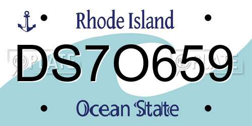DS7O659 Rhode Island License Plate