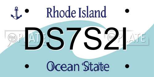DS7S2I Rhode Island License Plate