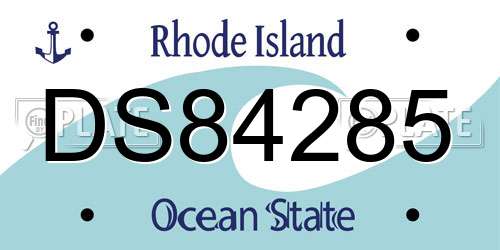 DS84285 Rhode Island License Plate