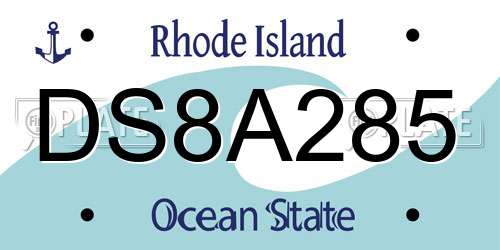 DS8A285 Rhode Island License Plate