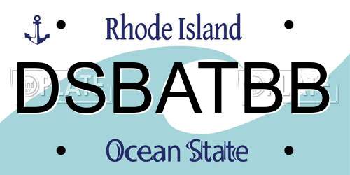 DSBATBB Rhode Island License Plate