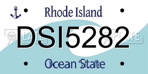 DSI5282 Rhode Island License Plate