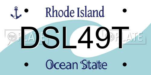 DSL49T Rhode Island License Plate
