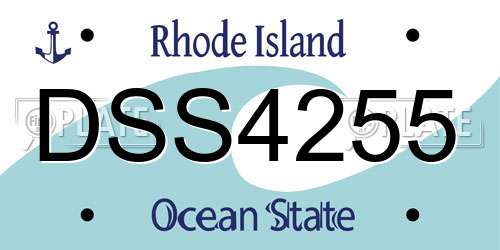 DSS4255 Rhode Island License Plate