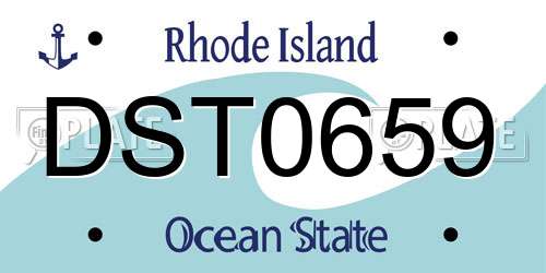 DST0659 Rhode Island License Plate