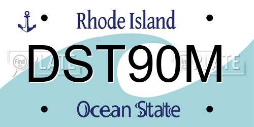 DST90M Rhode Island License Plate