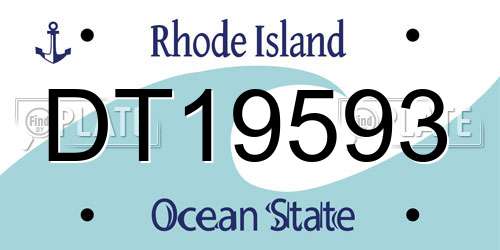 DT19593 Rhode Island License Plate
