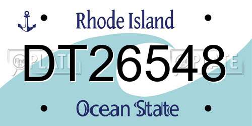 DT26548 Rhode Island License Plate