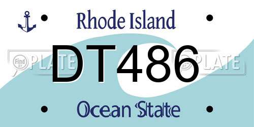 DT486 Rhode Island License Plate