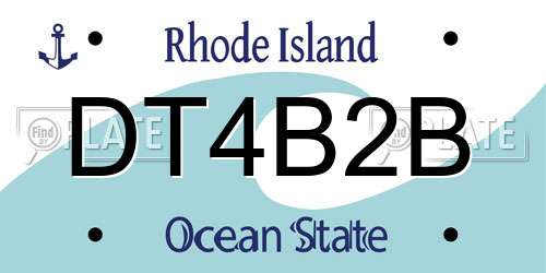 DT4B2B Rhode Island License Plate
