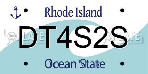 DT4S2S Rhode Island License Plate