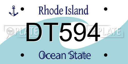 DT594 Rhode Island License Plate