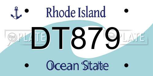 DT879 Rhode Island License Plate